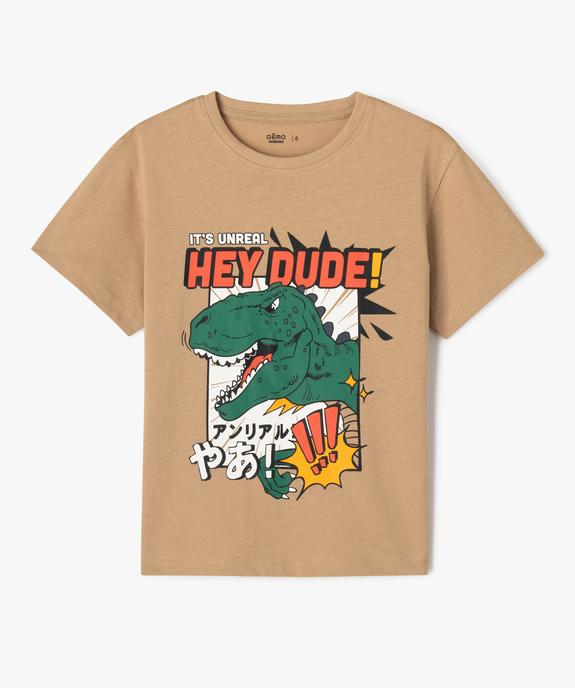 Tee-shirt à manches courtes à motif streetwear garçon vue1 - GEMO 4G GARCON - GEMO