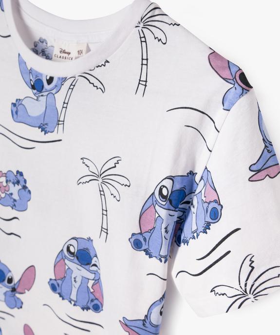 Tee-shirt manches courtes oversize à motif Stitch fille - Disney vue3 - LILO & STITCH - GEMO