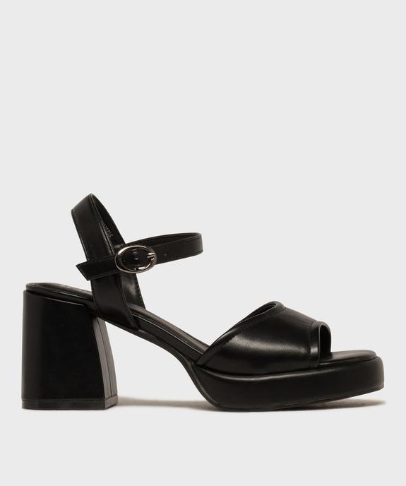 Sandales à talon épais et semelle plateforme femme - 5 Miles vue1 - 5 MILES - GEMO