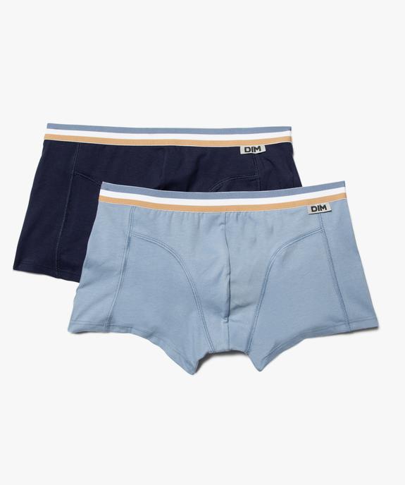  Boxers homme unis en coton stretch (lot de 2) - Dim vue1 - DIM - GEMO