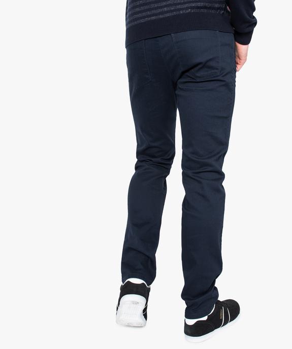 Pantalon homme 5 poches straight en toile extensible vue3 - GEMO (CASUAL) - GEMO