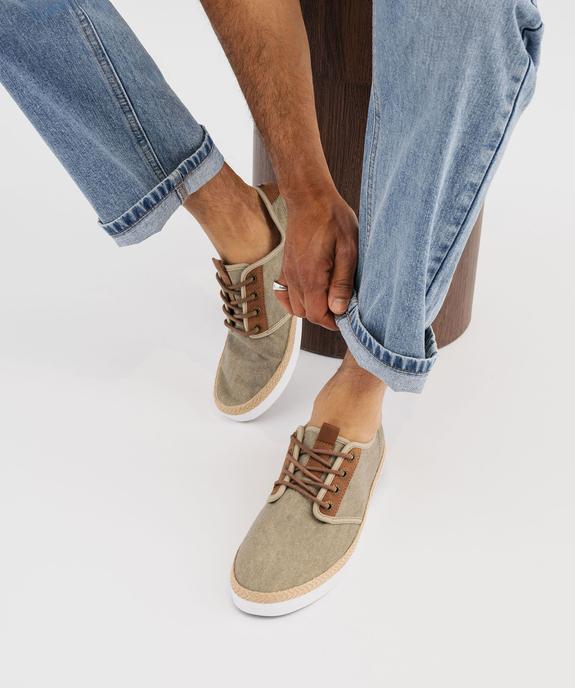 Baskets en toile avec semelle de corde homme vue1 - URBAN STEPS - GEMO