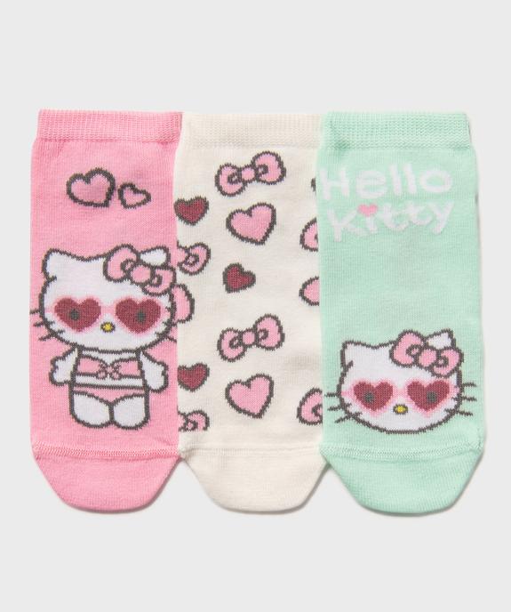 Chaussettes ultra courtes à motifs fille ( lot de 3) - Hello Kitty vue1 - HELLO KITTY - GEMO
