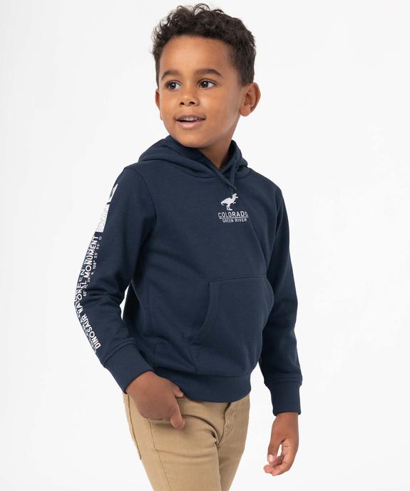 Sweat garçon à capuche en molleton imprimé vue1 - GEMO (ENFANT) - GEMO
