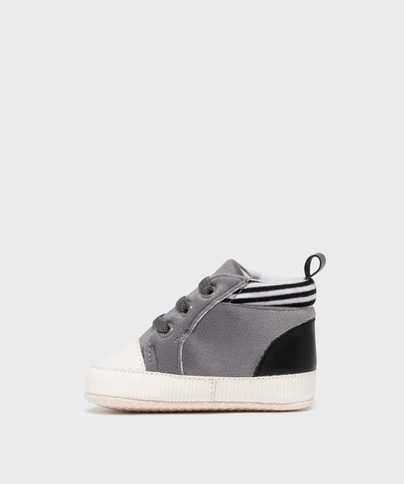 Chaussons de naissance façon basket bébé garçon - LuluCastagnette vue3 - LULUCASTAGNETTE - GEMO