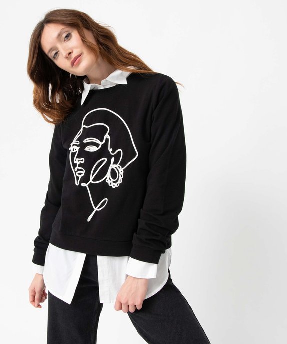 Sweat femme à motif brodé vue1 - GEMO(FEMME PAP) - GEMO
