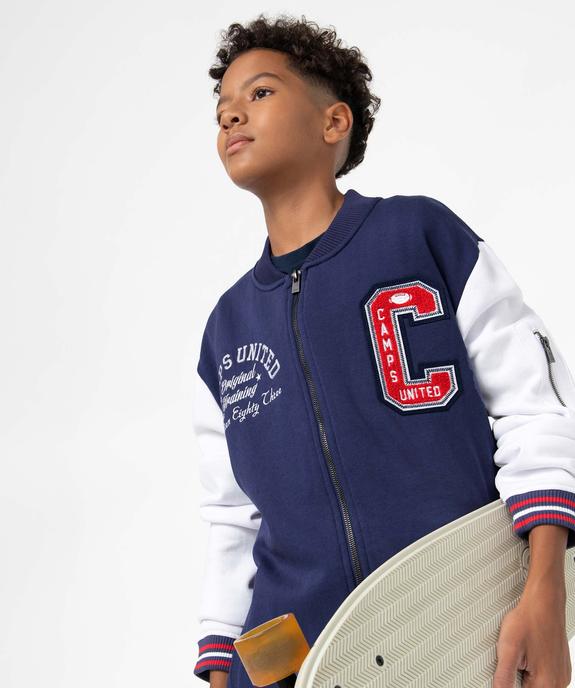 Sweat garçon zippé style veste - Camps United vue1 - CAMPS UNITED - GEMO