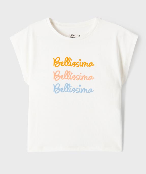 Tee-shirt imprimé à manches ultra courtes fille vue1 - GEMO 4G FILLE - GEMO