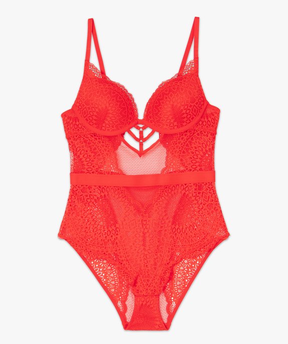 Body femme en dentelle avec armatures vue4 - GEMO(HOMWR FEM) - GEMO