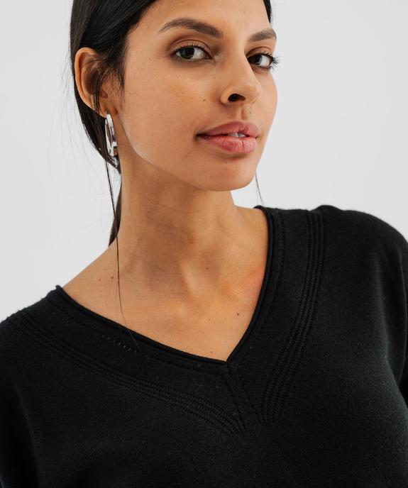 Pull col V en fine maille fluide femme vue2 - GEMO(FEMME PAP) - GEMO