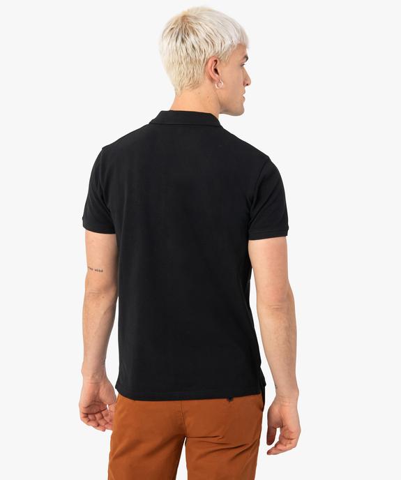 Polo homme à manches courtes en maille piquée vue3 - GEMO (HOMME) - GEMO