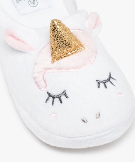 Chaussons fille mules en forme de licorne détails pailletés  vue6 - GEMO (ENFANT) - GEMO