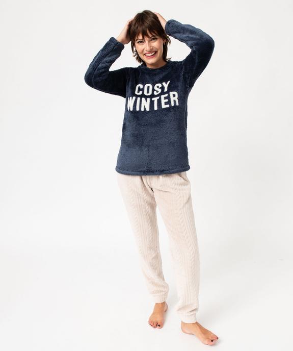 Pyjama femme chaud et doux à motif pailleté vue1 - GEMO(HOMWR FEM) - GEMO