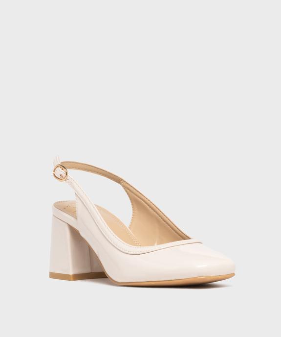 Escarpins slingback à bout carré femme - Follow Me vue2 - FOLLOW ME - GEMO