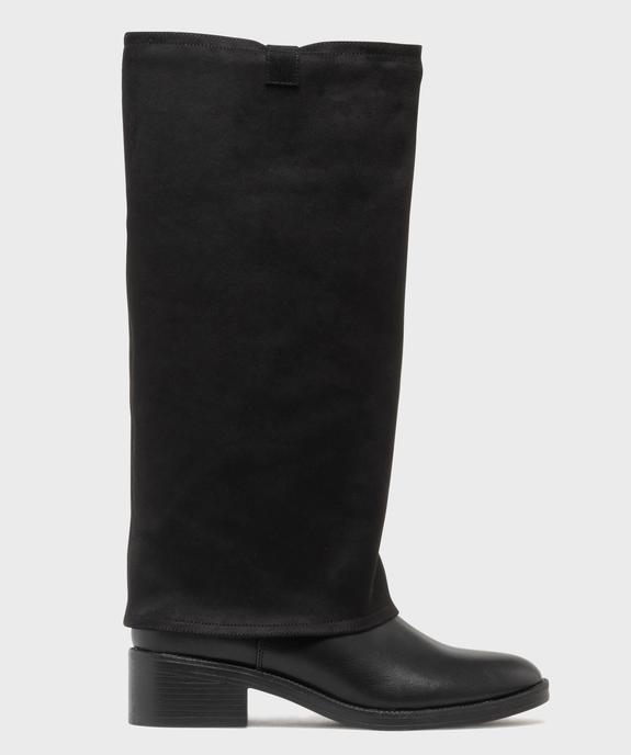 Bottes cavalières 2-en-1 avec guêtres en suédine amovibles femme vue1 - FOLLOW ME - GEMO