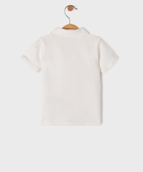 Polo en coton avec poche poitrine bébé garçon - LuluCastagnette vue3 - LULU CASTAGNETTE GEMO FOR GOOD - GEMO