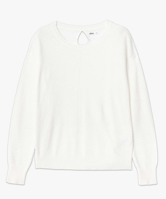 Pull femme en maille graphique et ouverture dos vue4 - GEMO(FEMME PAP) - GEMO