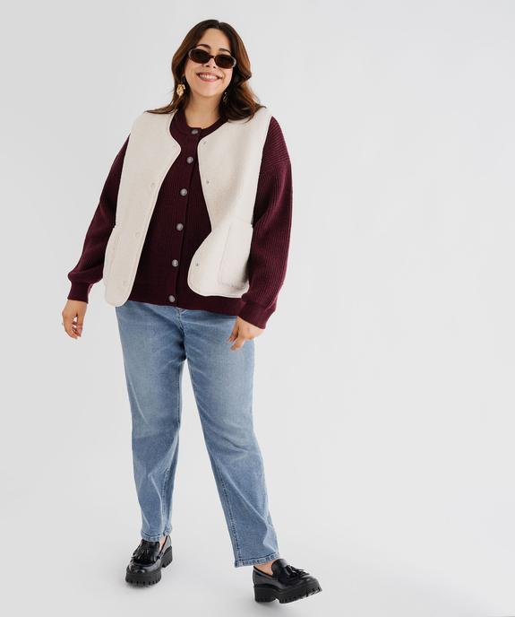 Gilet sans manches en maille sherpa femme grande taille vue4 - GEMO 4G GT - GEMO