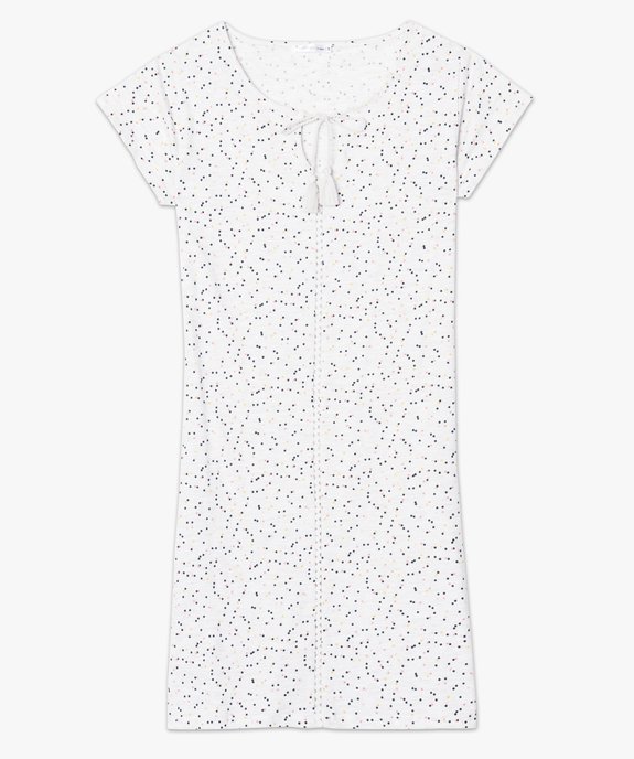 Chemise de nuit imprimée à détail brodé sur l'avant vue4 - GEMO(HOMWR FEM) - GEMO