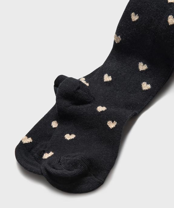 Collant chaud à motifs coeurs fille vue2 - GEMO (ENFANT) - GEMO
