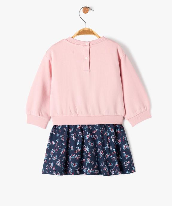 Robe effet 2-en-1 à fleurs bébé fille - LuluCastagnette vue5 - LULUCASTAGNETTE - GEMO