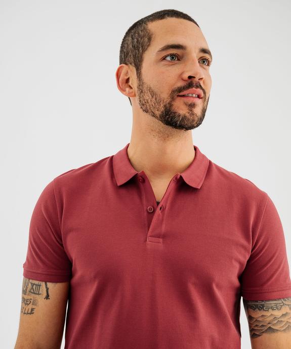 Polo manches courtes en coton homme vue3 - GEMO 4G HOMME - GEMO