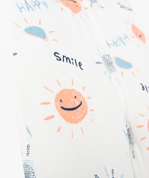 Pyjama bébé en jersey de coton à motifs fantaisie vue2 - GEMO(BB COUCHE) - GEMO
