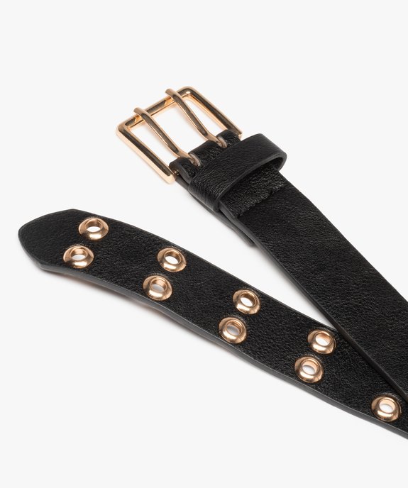 Ceinture femme parsemée d’œillets métalliques vue2 - GEMO (ACCESS) - GEMO