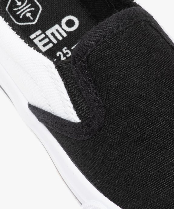 Slip-on garçon en toile bicolores avec col élastiqué vue6 - GEMO (ENFANT) - GEMO
