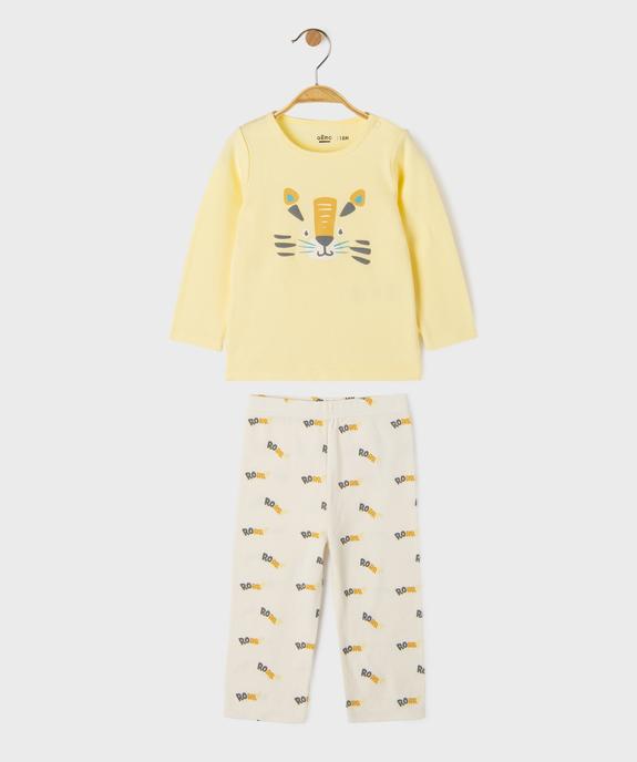 Pyjama 2 pièces motif lion bébé vue1 - GEMO 4G BEBE - GEMO