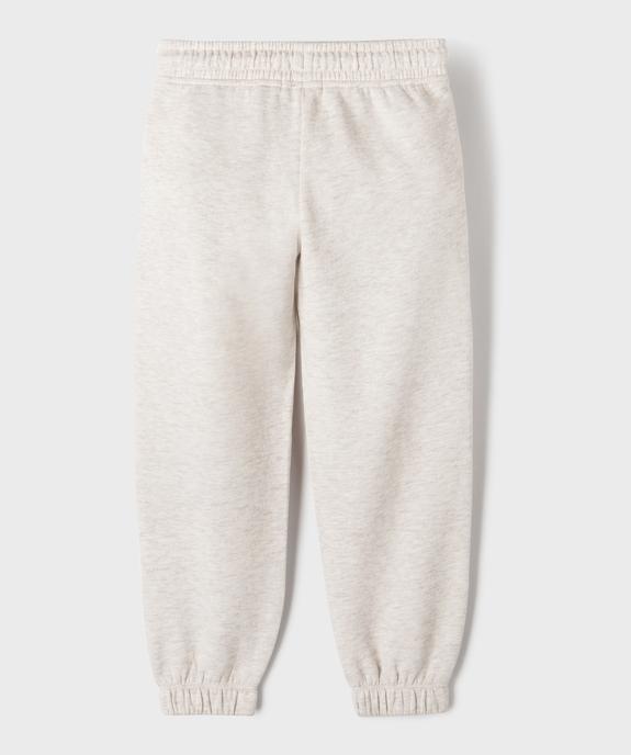 Pantalon de jogging avec taille ajustable fille vue3 - GEMO 4G FILLE - GEMO