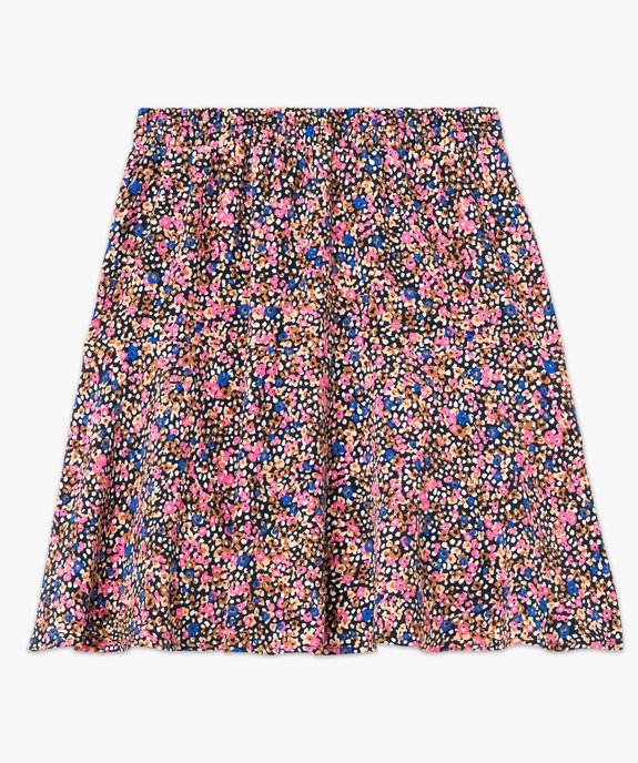 Jupe courte ample et fluide à imprimé fleuri femme vue4 - GEMO(FEMME PAP) - GEMO