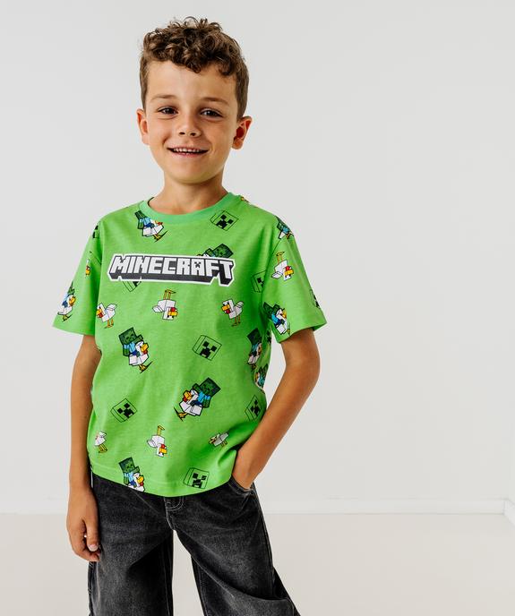 Tee-shirt manches courtes imprimé garçon - Minecraft vue1 - MINECRAFT - GEMO