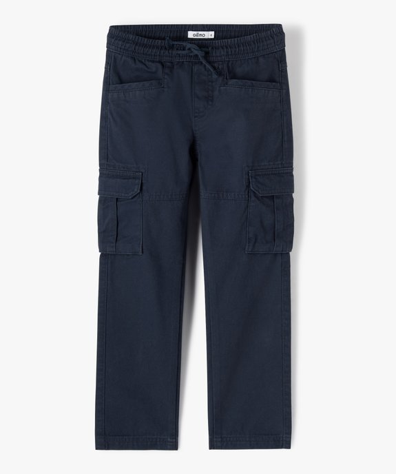 Pantalon garçon cargo à taille élastiquée vue1 - GEMO (ENFANT) - GEMO