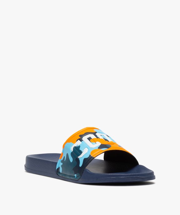 Mules de piscine garçon dessus camo fluo "Cool" vue2 - GEMO (ENFANT) - GEMO