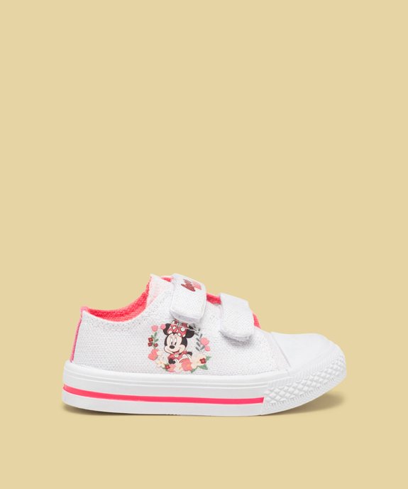 Tennis bébé fille en toile imprimée - Minnie vue1 - MINNIE - GEMO