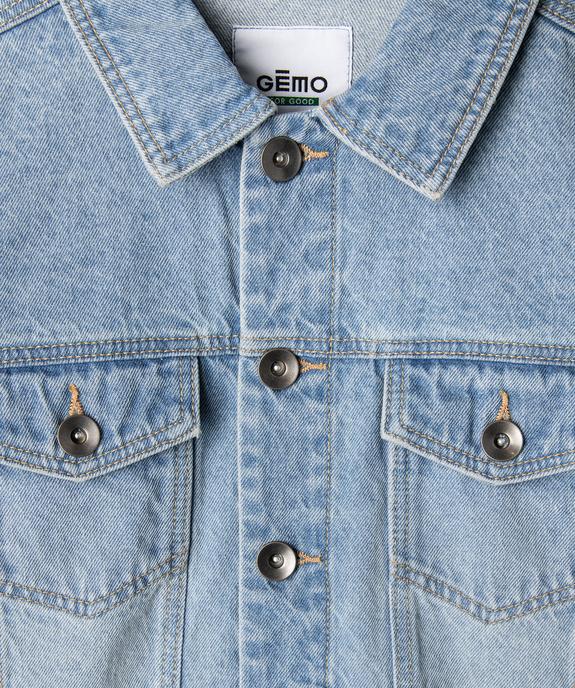 Veste en jean courte fille vue6 - GEMO 4G FILLE - GEMO
