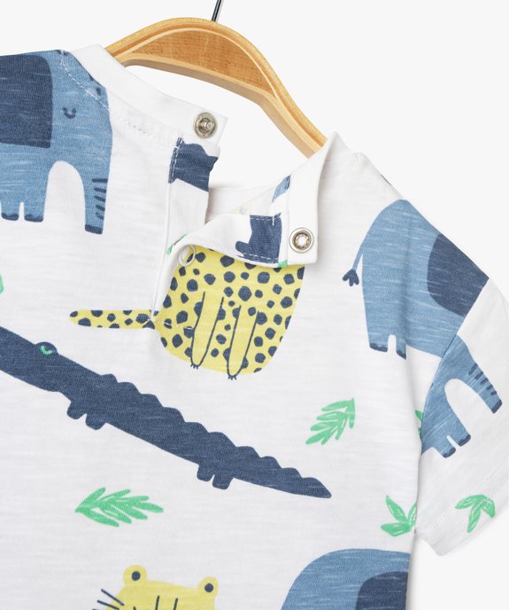 Ensemble short + tee-shirt manches courtes imprimés bébé garçon vue2 - GEMO(BEBE DEBT) - GEMO