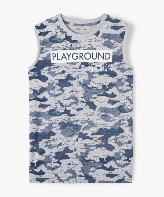 Débardeur garçon à motif camouflage vue1 - GEMO (JUNIOR) - GEMO
