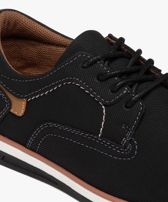 Derbies garçon unis à lacets avec semelle à liseré vue6 - BUGGY - GEMO
