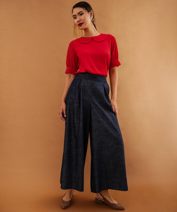 Pantacourt large femme vue6 - GEMO 4G FEMME - GEMO