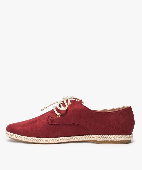 Derbies femme à semelle ornée de corde tressée vue3 - GEMO (CASUAL) - GEMO
