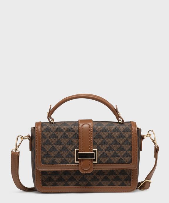 Sac à main compact imprimé à bandoulière amovible femme vue1 - GEMO (ACCESS) - GEMO