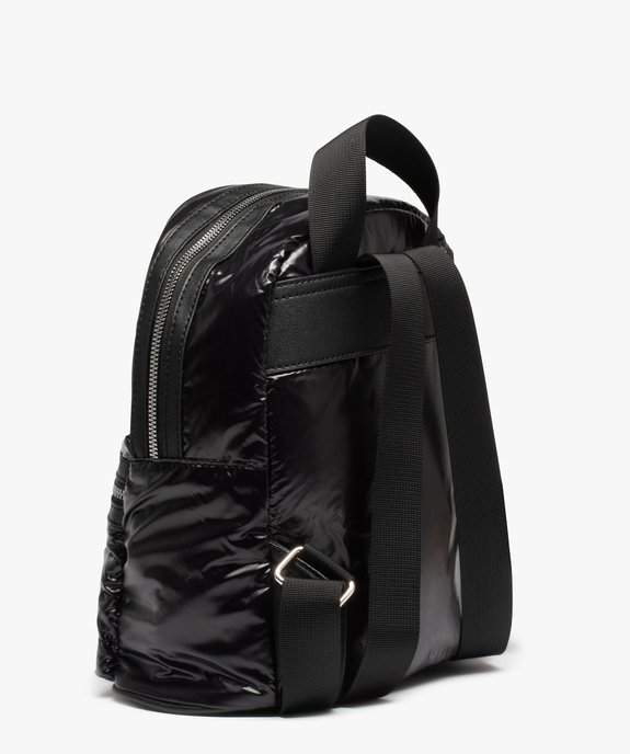 Sac à dos femme petit format au matelassage brillant vue2 - GEMO (ACCESS) - GEMO