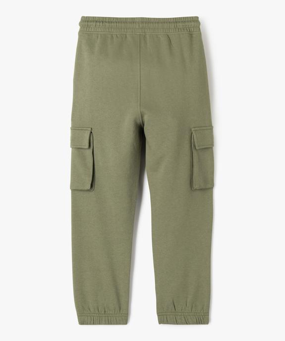 Pantalon de sport en maille avec poches à rabat garçon  vue3 - GEMO (ENFANT) - GEMO