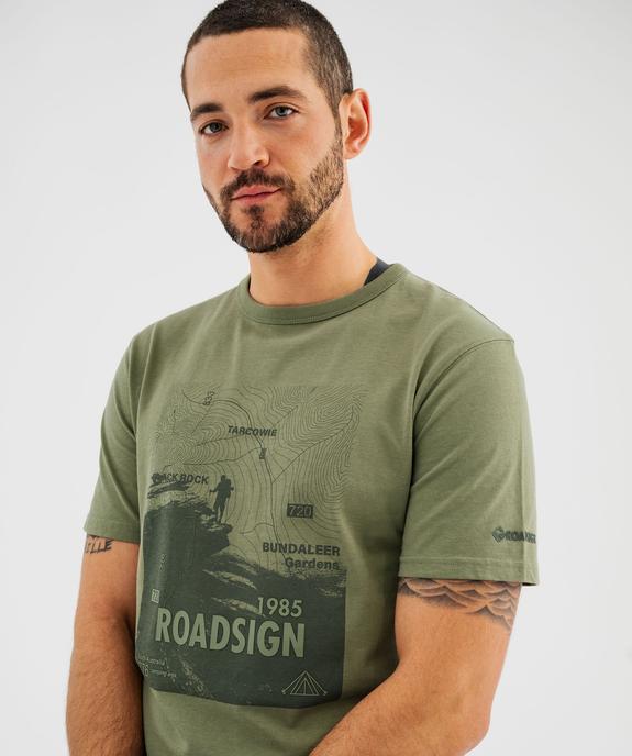 Tee-shirt manches courtes en coton imprimé homme - Roadsign vue3 - ROADSIGN G4G - GEMO