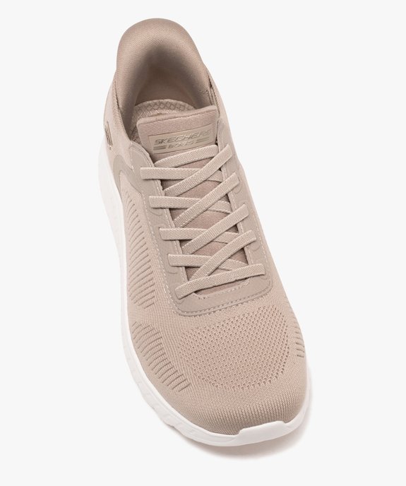 Baskets femme souples à enfiler avec semelle à rainures Slip ins Bobsquad - Skechers vue5 - SKECHERS - GEMO