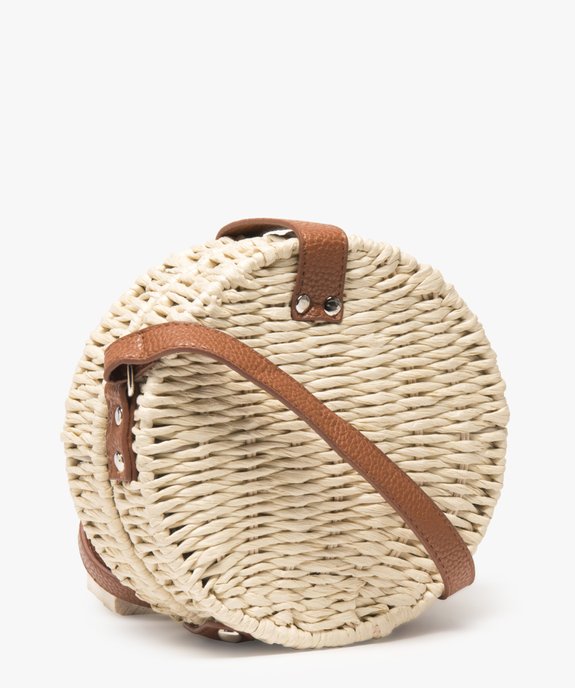Sac femme rond en paille avec bandoulière vue2 - GEMO (ACCESS) - GEMO