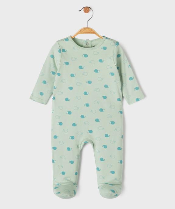 Pyjama en coton à motifs baleines bébé garçon vue1 - GEMO 4G BEBE - GEMO