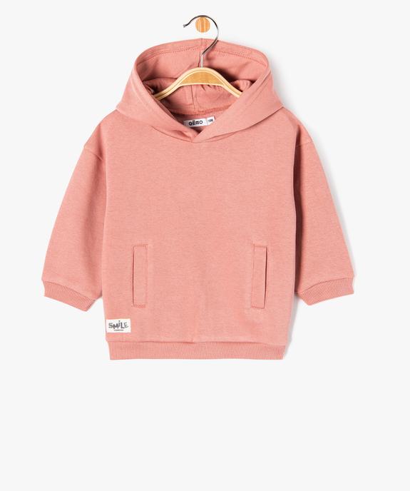 Sweat à capuche en molleton doux bébé garçon vue1 - GEMO 4G BEBE - GEMO